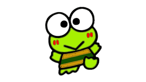 Keroppi Sanrio Character Illustration PNG image with transparent background