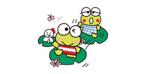 Keroppiand Friends Cartoon PNG image with transparent background