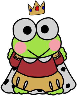 Keroppiin Royal Attire PNG image with transparent background