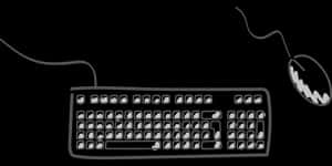 Keyboardand Mouse Silhouette PNG image with transparent background