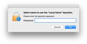 Keychain Access Prompt Safari PNG Image