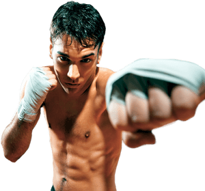 Kickboxer Readyfor Fight PNG with transparent background