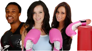 Kickboxing Enthusiasts Group Portrait PNG Image