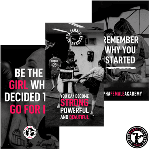 Kickboxing Motivation Alpha Female Academy PNG image with transparent background
