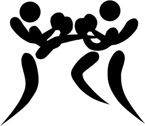 Kickboxing Silhouette Flying Kick PNG with transparent background