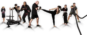 Kickboxing Training Session Diversity PNG Image