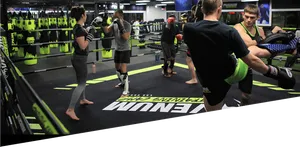 Kickboxing Training Sessionat Gym PNG Image