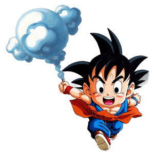Kid Goku Flying Nimbus PNG 04292024 PNG image with transparent background