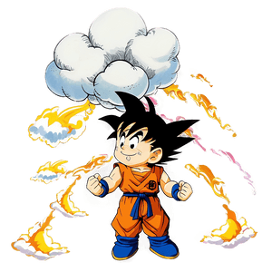 Kid Goku Flying Nimbus PNG wlp85 PNG image with transparent background