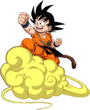 Kid Gokuon Flying Nimbus PNG Image