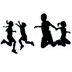 Kid Jumping Silhouette PNG bpi PNG image with transparent background