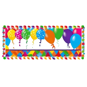 Kids Birthday Party Banner Png Biq PNG Image