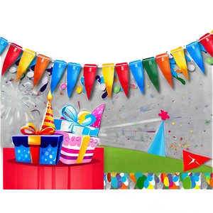 Kids Birthday Party Banner Png Xnc PNG Image