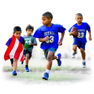 Kids Playing Flag Football Png Nfv PNG Image