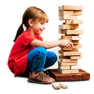 Kids Playing Jenga Png Pvp PNG Image