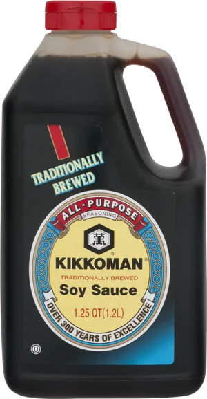 Kikkoman Soy Sauce Bottle PNG Image