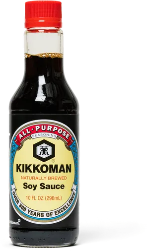 Kikkoman Soy Sauce Bottle PNG Image