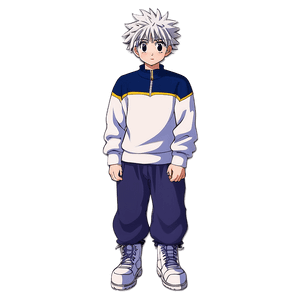 Killua in Winter Clothes PNG yoq PNG image with transparent background