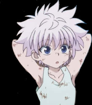 Killua_ Zoldyck_ Anime_ Character_ Portrait PNG image with transparent background