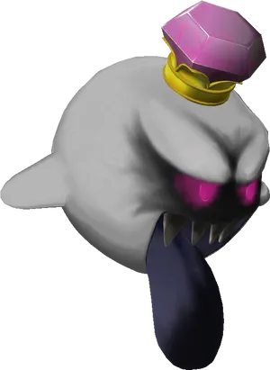 King Boo Angry Expression PNG Image