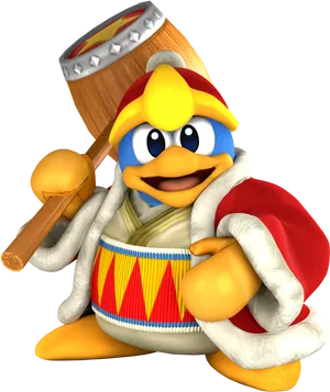King Dedede Character Artwork PNG Image