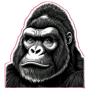 King Kong Black and White PNG 05232024 PNG
