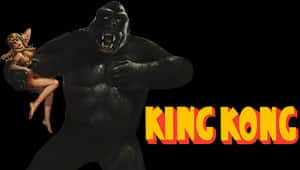 King Kong Classic Movie Artwork PNG image with transparent background