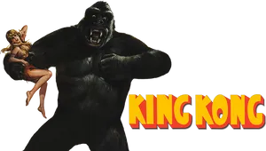 King Kong Classic Movie Artwork PNG Image