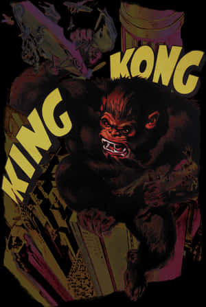 King Kong Comic Artwork PNG image with transparent background