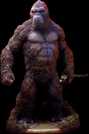King Kong Figure Standing PNG image with transparent background