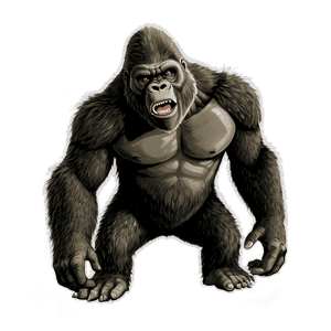 King Kong Illustration PNG 12 PNG image with transparent background