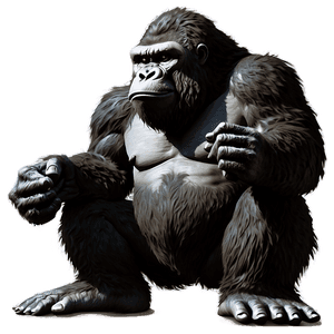 King Kong Illustration PNG nlh PNG image with transparent background