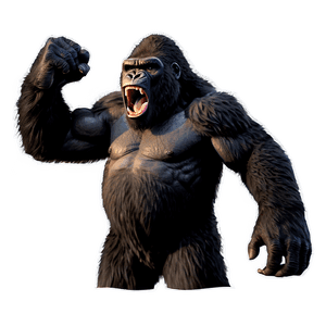 King Kong Roaring PNG 05232024 PNG image with transparent background