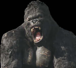 King Kong Roaring Portrait PNG image with transparent background