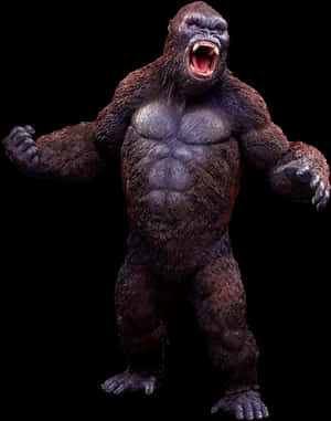 King Kong Roaringin Darkness PNG image with transparent background