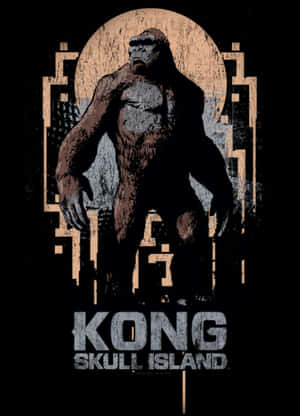 King Kong Skull Island Movie Artwork PNG image with transparent background