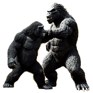 King Kong vs Godzilla PNG ywu PNG image with transparent background