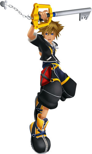Kingdom Hearts 2 Sora Png - Sora Kingdom Hearts Fighting, Transparent Png PNG image with transparent background