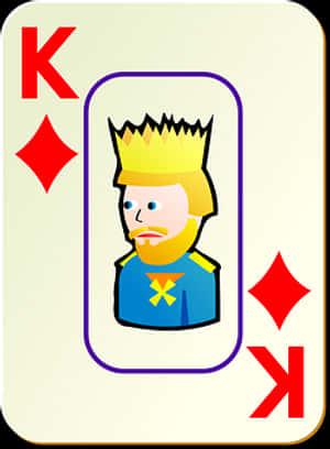Kingof Diamonds Playing Card PNG image with transparent background