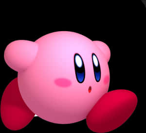 Kirby Character Close Up PNG image with transparent background