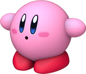 Kirby_ Character_ Render PNG Image