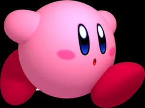 Kirby Classic Pose PNG image with transparent background