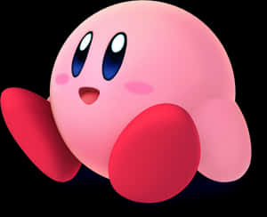 Kirby Iconic Pink Character PNG image with transparent background