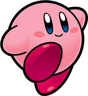 Kirby Iconic Pink Hero PNG Image