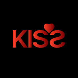 Kiss Logo Red Black Background PNG image with transparent background