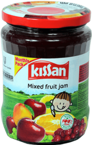 Kissan Mixed Fruit Jam Product Image PNG with transparent background