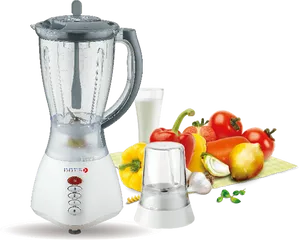 Kitchen Blenderand Fresh Ingredients PNG Image