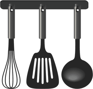 Black Kitchen Tool Set Png Clipart - Utensílios De Cozinha Png, Transparent Png PNG image with transparent background