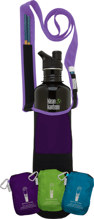 Klean Kanteen Water Bottleand Slings PNG image with transparent background
