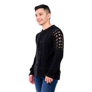 Knit Black Sweater Png Mny PNG Image